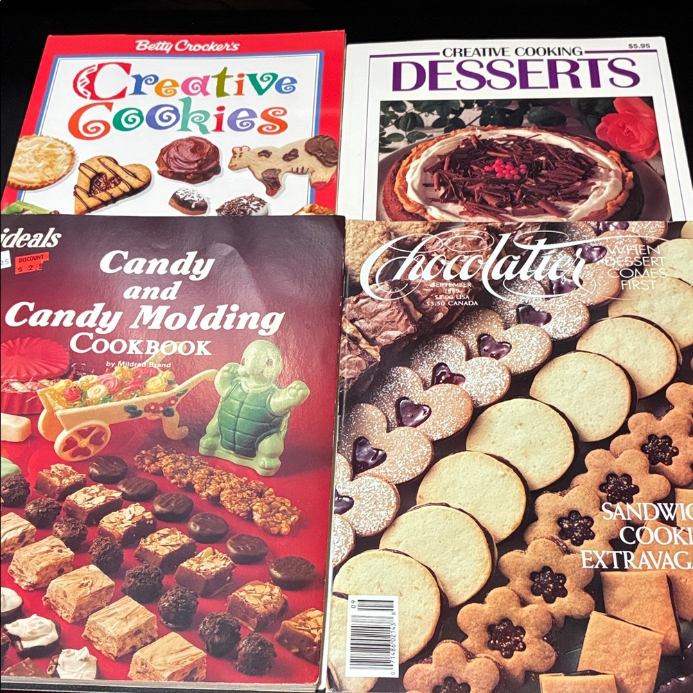 Assorted Baking & Dessert Recipe cookbooks- Candy, Cookies & Chocolates (Set)